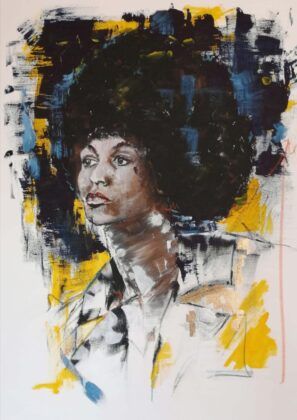 Angela Davis, dipinto di Laura Scalera